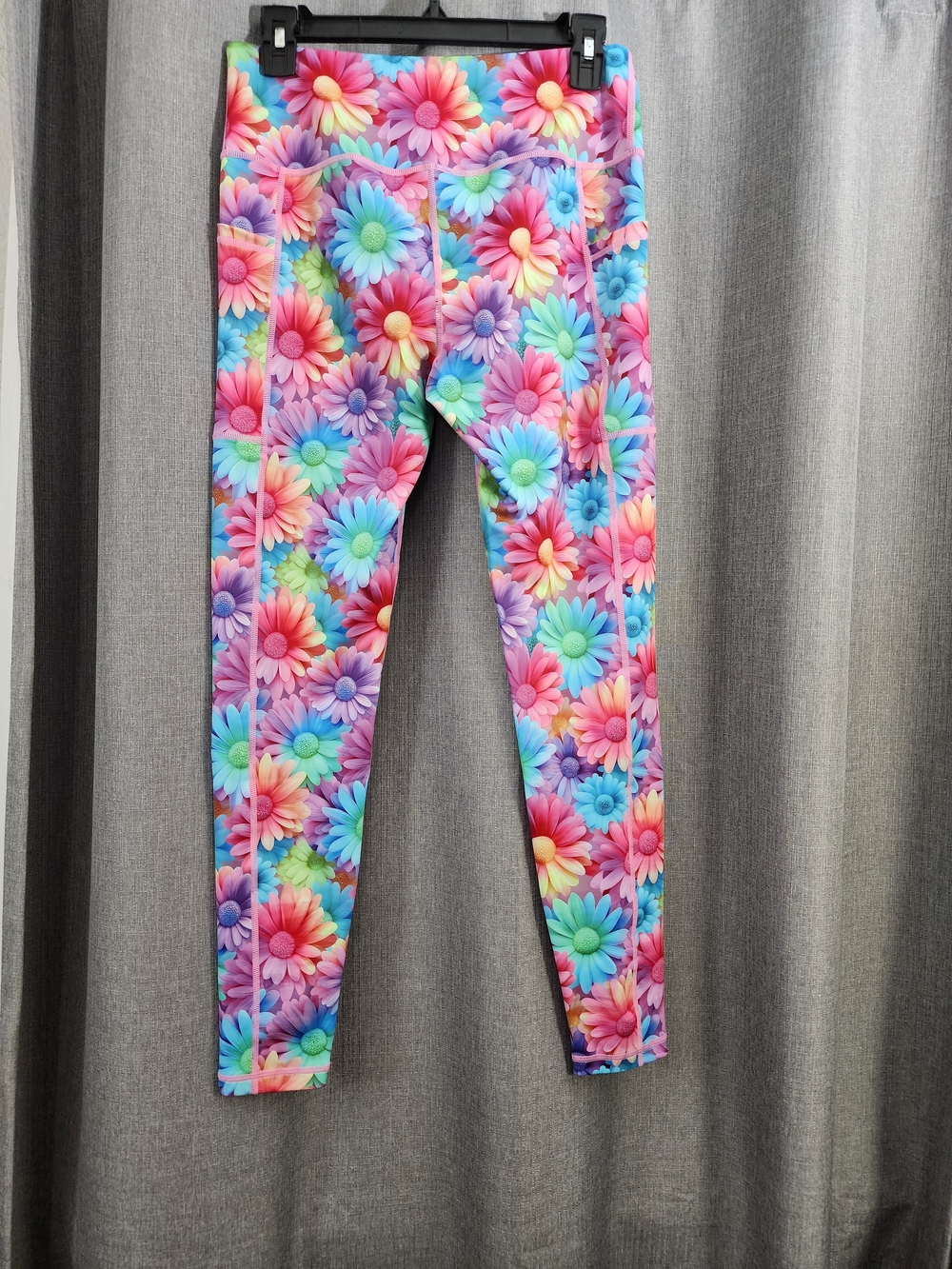 Constantly Varied Gear Neon Daisy Print Leggings - Pink Multicolor - Picture 3 of 5